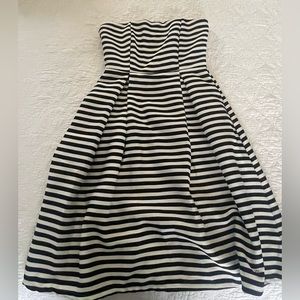 Striped , navy blue and white, strapless